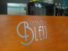 Belettering balie IJssalon Bleij